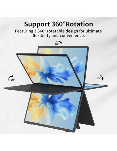 Extensor de Pantalla Doble 15.6" FHD Pornitor USB-C