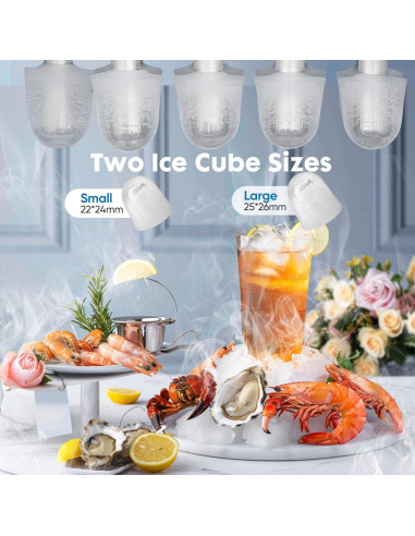 Máquina de Hielo OLIXIS 9 Cubos en 6 Min, Autolimpiante