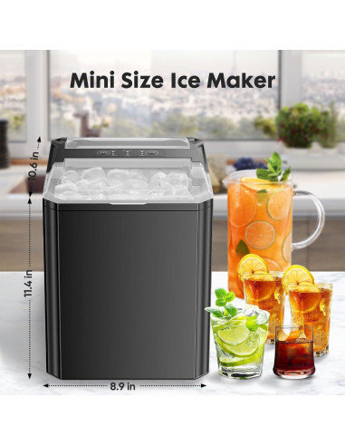 Máquina de Hielo OLIXIS 9 Cubos en 6 Min, Autolimpiante