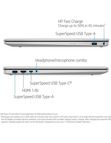 Portátil HP 17.3" FHD Ryzen 5 16GB RAM 1TB SSD Plata