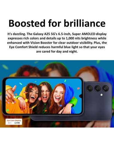 Samsung Galaxy A25 5G, 256GB, 8GB RAM, Dual SIM, Negro