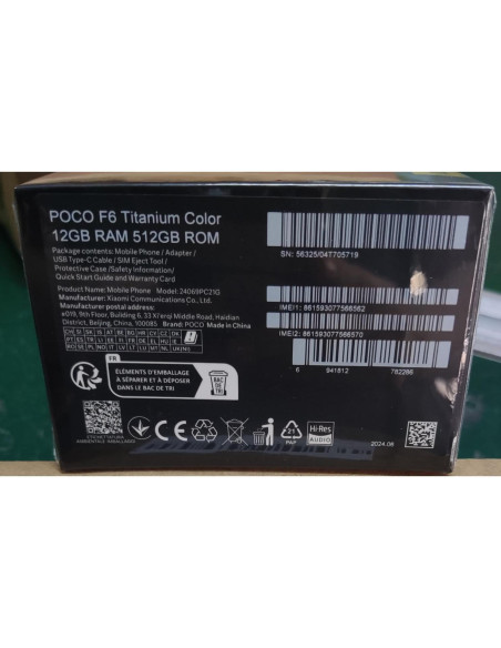 Xiaomi Poco F6 5G Titanio 512GB 12GB Cámara 50MP