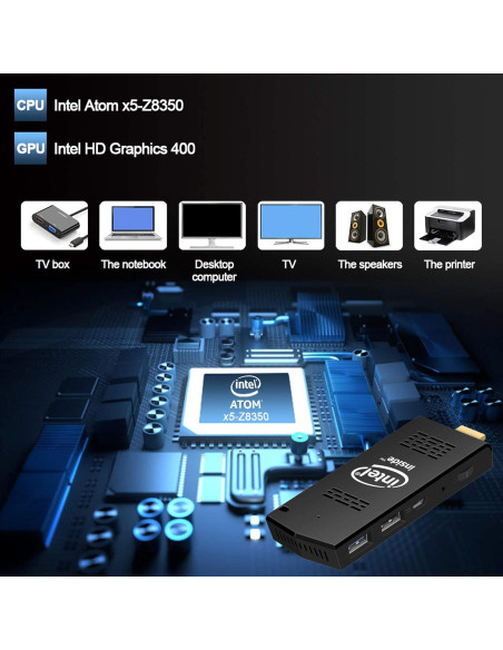 Mini PC Stick Aklwy Intel Atom Z8350 4GB RAM 64GB ROM 4K