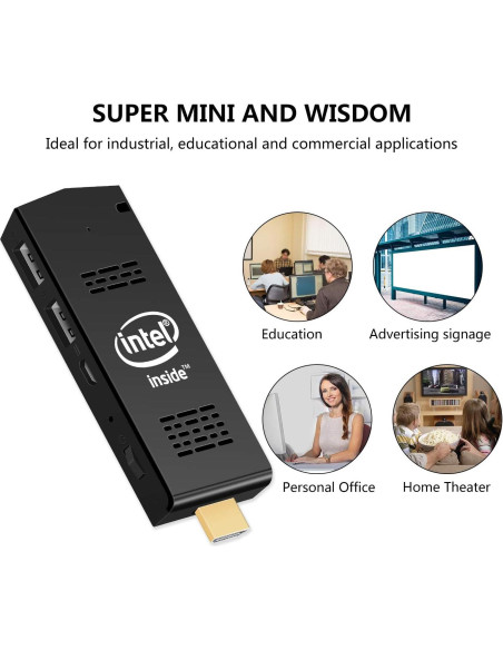 Mini PC Stick Aklwy Intel Atom Z8350 4GB RAM 64GB ROM 4K
