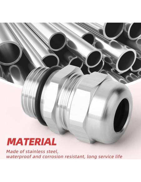 Abrazadera de Cable de Acero Inoxidable Impermeable 4-8mm 2pcs