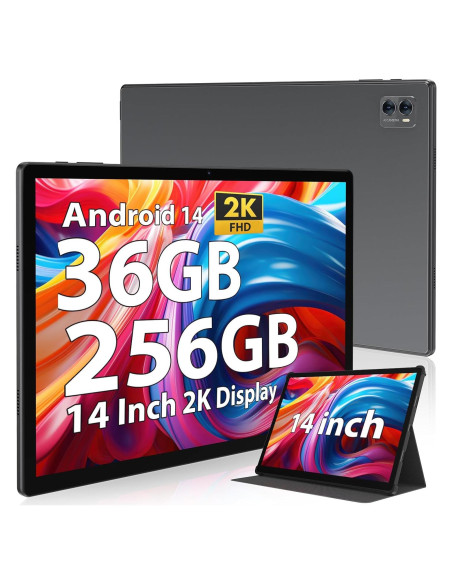 Tableta POWMUS DM141 14" 2K 256GB 36GB RAM 5G Gris