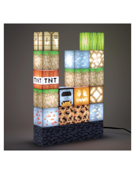 Luz Nocturna de Bloque de Construcción Minecraft Paladone 16x16cm