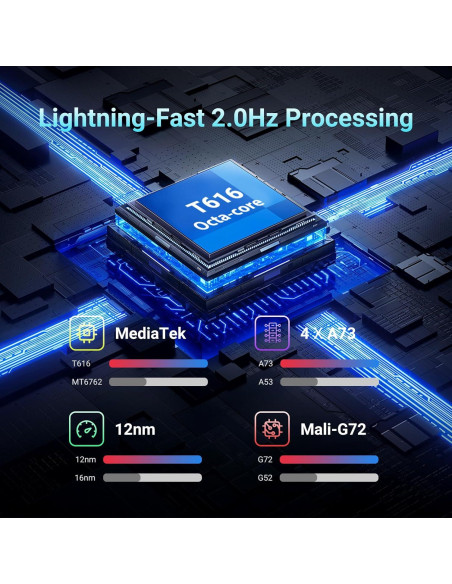 Tableta POWMUS DM141 14" 2K 256GB 36GB RAM 5G Gris