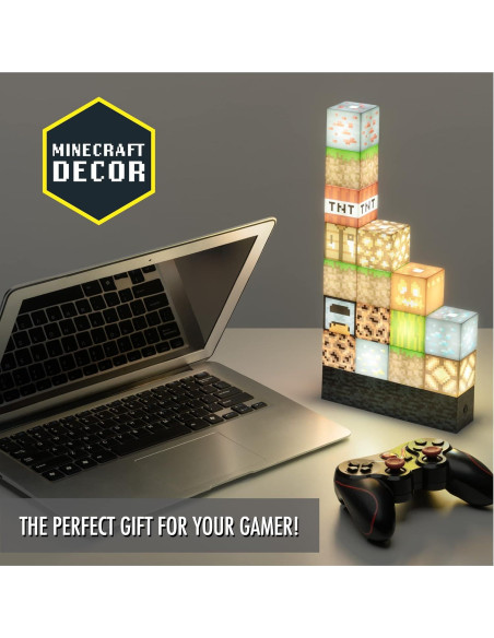 Luz Nocturna de Bloque de Construcción Minecraft Paladone 16x16cm