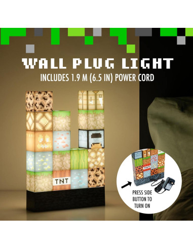 Luz Nocturna de Bloque de Construcción Minecraft Paladone 16x16cm