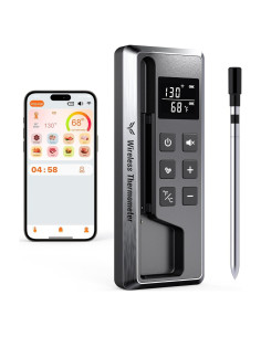 Termómetro de Carne Digital Paneceia BQ01 Inalámbrico 243m