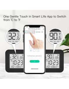 Monitor de Temperatura y Humedad MOES WiFi Control Remoto 2