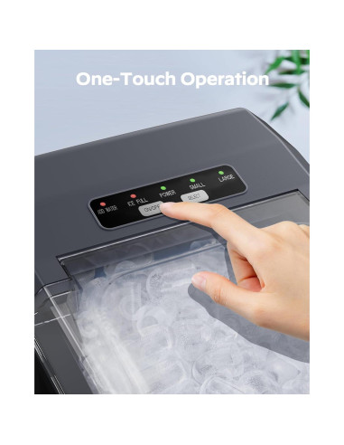 Fabricador de Hielo HOMEZAY 9 Cubos en 6 Min, Plata