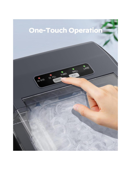 Fabricador de Hielo HOMEZAY 9 Cubos en 6 Min, Plata