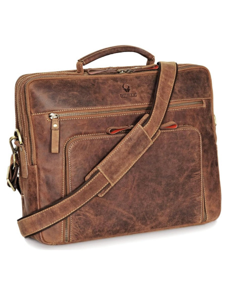 DONBOLSO Bolsa para Laptop San Francisco 43 cm Cuero Marrón