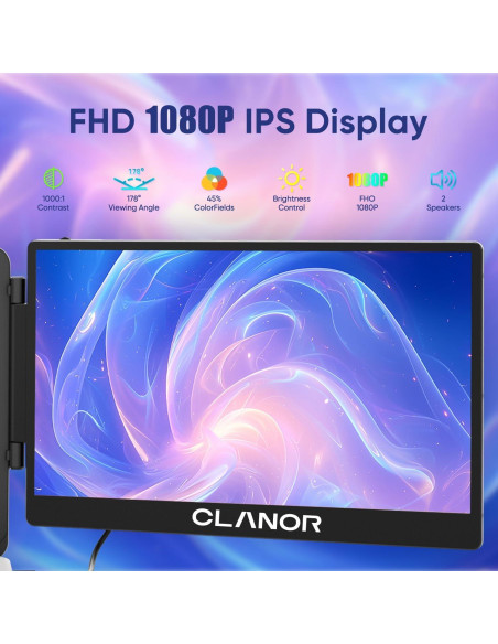 Extensor de Pantalla Doble S3 14'' FHD para Laptop 13-17''