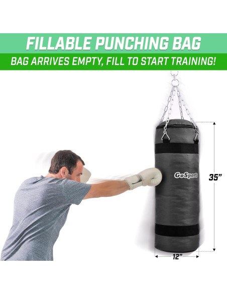 Bolsa de Boxeo Rellenable GoSports 88,9x30,5cm para MMA