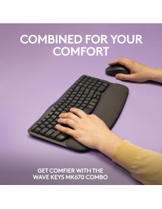 Combo Teclado Ergonómico Logitech Wave Keys + Ratón M550 L 2