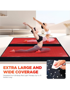 Almohadilla de Luz Roja ADVARAYS 2560 LEDs 180x79cm 2