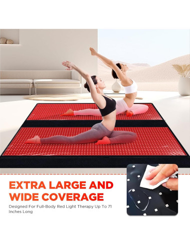 Almohadilla de Luz Roja ADVARAYS 2560 LEDs 180x79cm