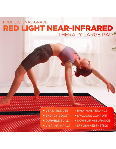 Almohadilla de Luz Roja ADVARAYS 2560 LEDs 180x79cm