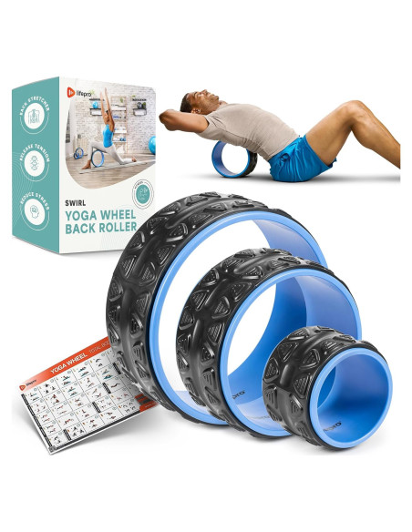 Juego de Ruedas de Yoga LifePro Swirl - Alivio Espalda y Cuello