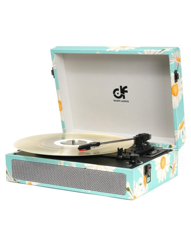Reproductor de Vinilo Bluetooth DANFI AUDIO Azul 3 Velocidades