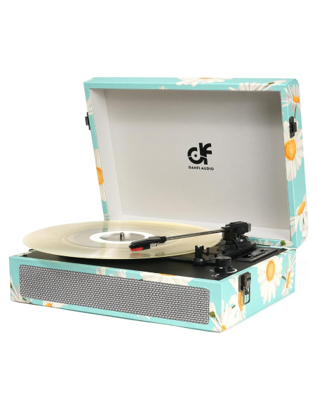 Reproductor de Vinilo Bluetooth DANFI AUDIO Azul 3 Velocidades