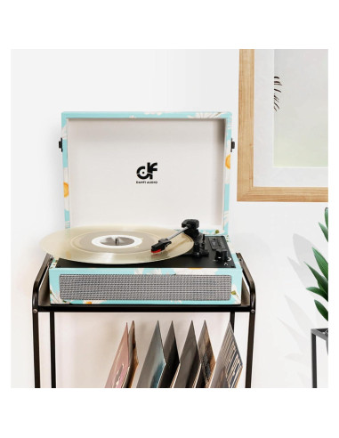 Reproductor de Vinilo Bluetooth DANFI AUDIO Azul 3 Velocidades