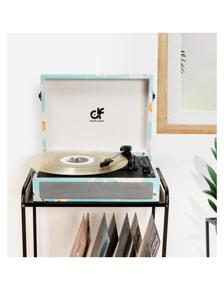 Reproductor de Vinilo Bluetooth DANFI AUDIO Azul 3 Velocidades