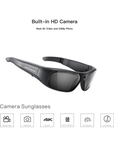 Gafas de Cámara OhO sunshine 4K 512GB UV400 para Deportes