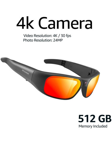 Gafas de Cámara OhO sunshine 4K 512GB UV400 para Deportes