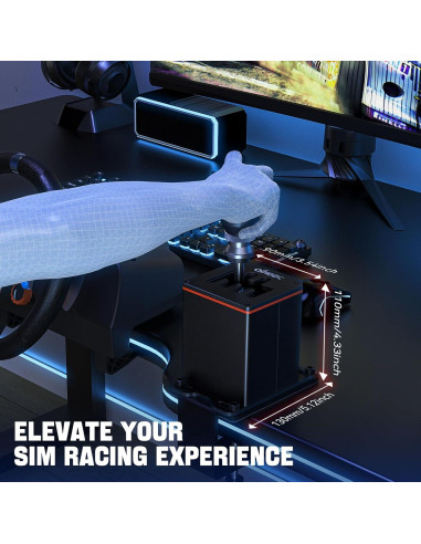 Cambiador de Marchas USB aikeec 6+R para Sim Racing