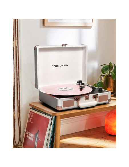 Reproductor de Vinilo Bluetooth TANLANIN TE-001-RG 3 Velocidades