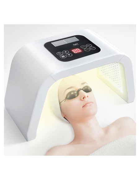 Máscara LED Terapia de Luz Roja 7 Colores JY-A025 34.7x24.6cm