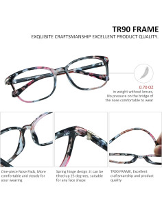 Gafas VisionGlobal anti-fatiga ocular +1.50 rosa cuadradas 2