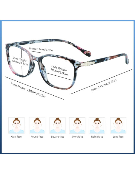 Gafas VisionGlobal anti-fatiga ocular +1.50 rosa cuadradas