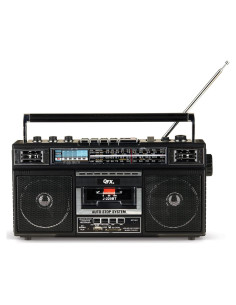 QFX J-220BT Boombox Bluetooth con Radio 4 Bandas y Grabadora