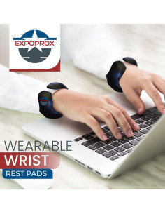 Reposamuñecas Gaming Portátil EXPOPROX Negro X-XL 2