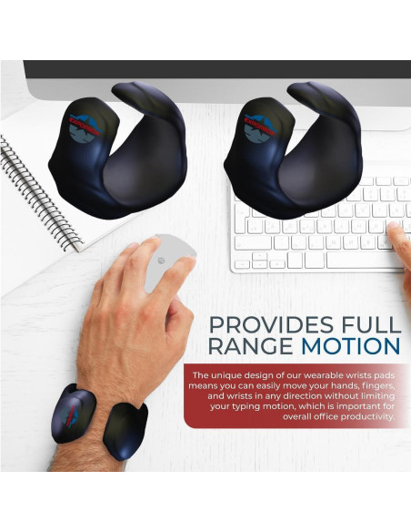 Reposamuñecas Gaming Portátil EXPOPROX Negro X-XL