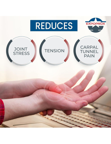 Reposamuñecas Gaming Portátil EXPOPROX Negro X-XL