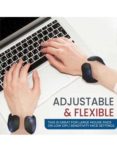 Reposamuñecas Gaming Portátil EXPOPROX Negro X-XL