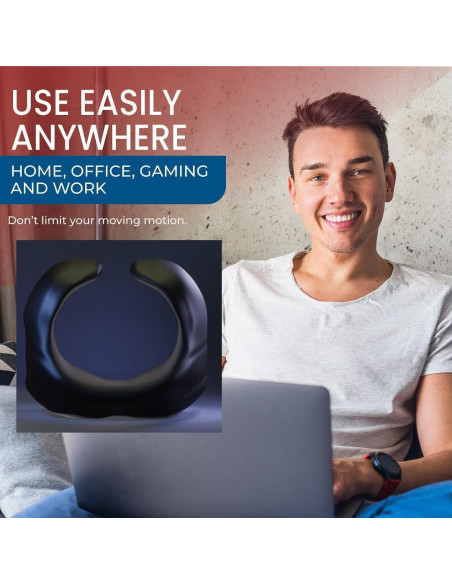 Reposamuñecas Gaming Portátil EXPOPROX Negro X-XL