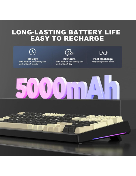 Teclado Mecánico YUNZII YZ98 Inalámbrico RGB 99 Teclas