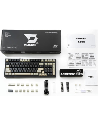 Teclado Mecánico YUNZII YZ98 Inalámbrico RGB 99 Teclas
