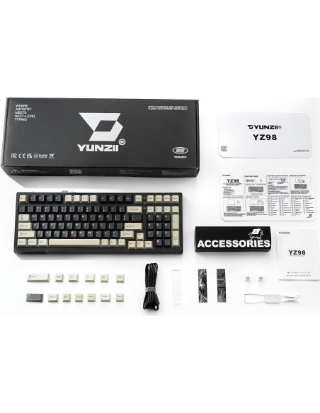Teclado Mecánico YUNZII YZ98 Inalámbrico RGB 99 Teclas