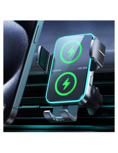 Cargador Inalámbrico para Auto JOYROOM ZS246S 15W Doble Bobina