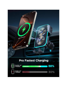 Cargador Inalámbrico para Auto JOYROOM ZS246S 15W Doble Bobina 2