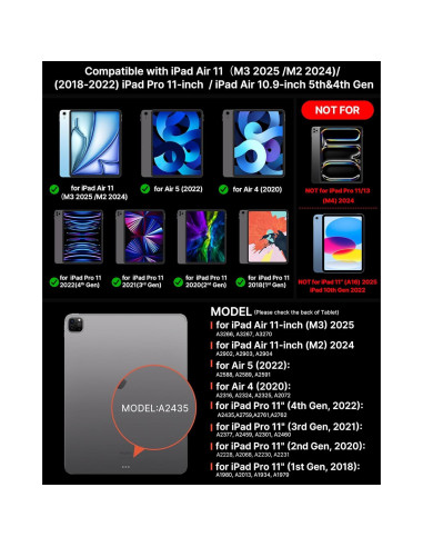 Funda Teclado Typecase Edge para iPad Air/Pro 11" Negro