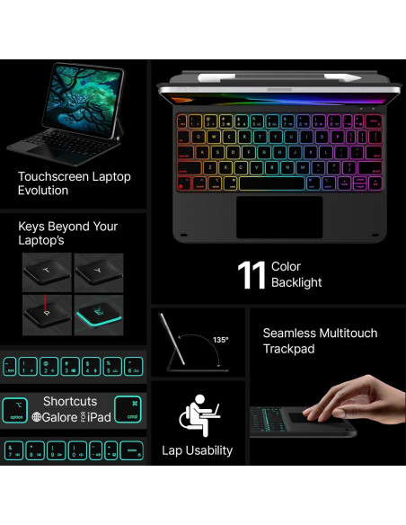 Funda Teclado Typecase Edge para iPad Air/Pro 11" Negro